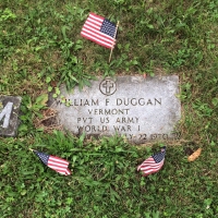 Local Burlington, VT WWI Headstone Research - William F. Duggan (1895-1970)